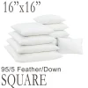 16" Square Feather Down Pillow Form