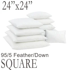24" Square Feather Down Pillow Form