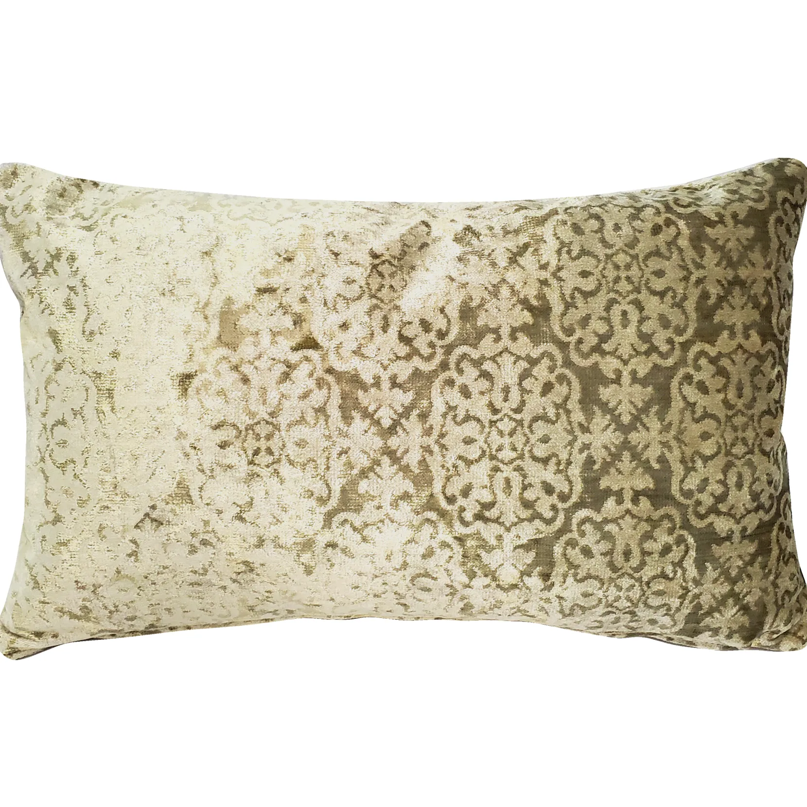 Artemis Canyon Beige Velvet Throw Pillow 12x20