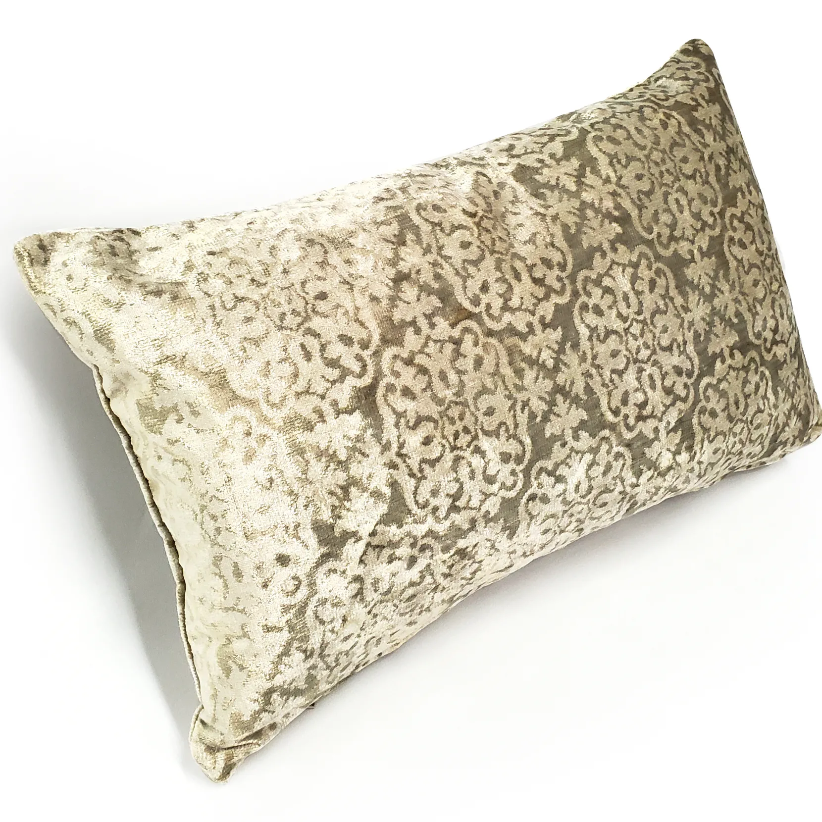 Artemis Canyon Beige Velvet Throw Pillow 12x20