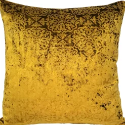 Artemis Gold Velvet Throw Pillow 20x20