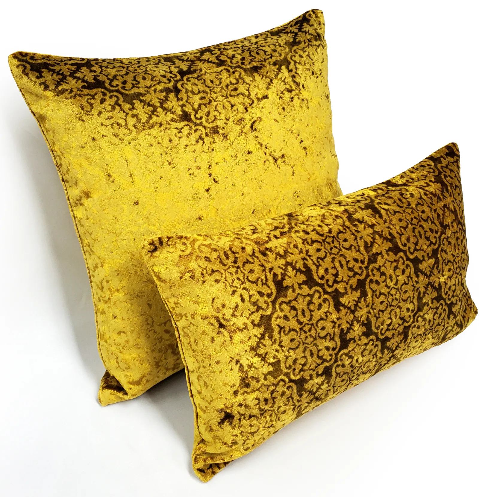 Artemis Gold Velvet Throw Pillow 20x20