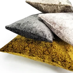 Artemis Pewter Gray Velvet Throw Pillow 12x20
