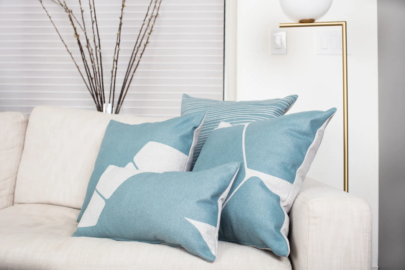 Aurora Throw Pillows 19 Inch Square