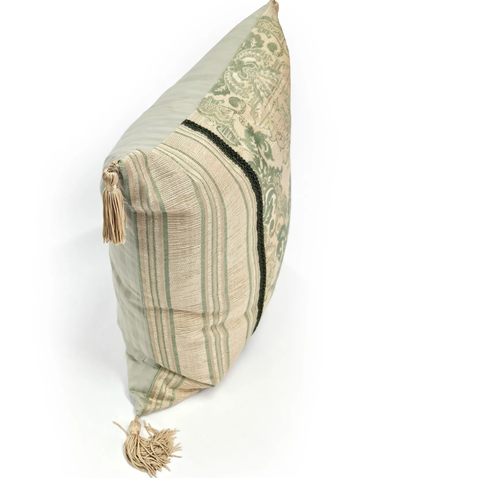Barada Damask Stripes Throw Pillow 18x18