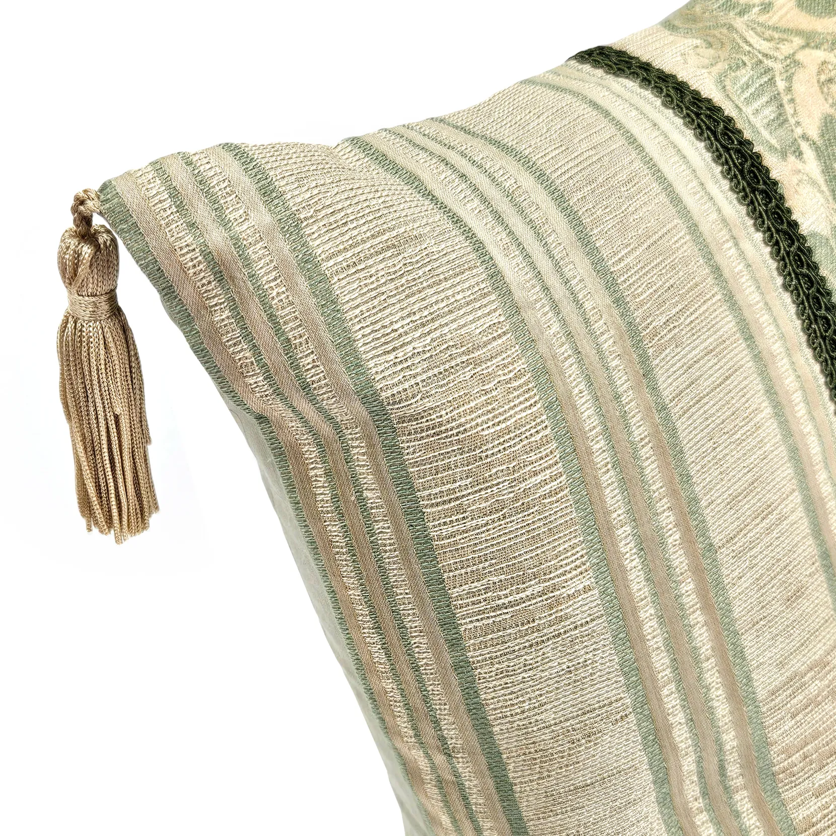 Barada Damask Stripes Throw Pillow 18x18