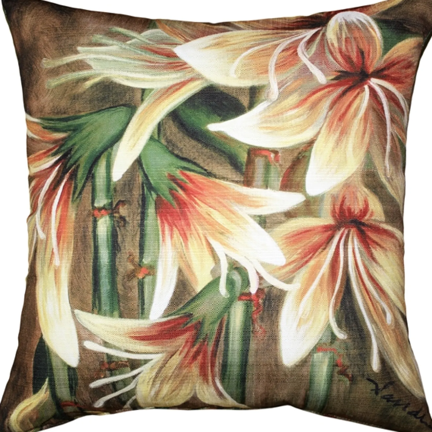 Belladonna Lily Throw Pillow 20x20