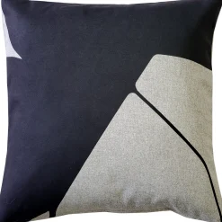 Boketto Charcoal Black Throw Pillow 19x19