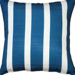 Bold Blue Stripes Throw Pillow 16x16