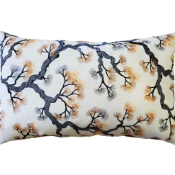 Bonsai Pine Onyx Amber Throw Pillow 12x19