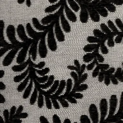 Brackendale Ferns Black Rectangular Throw Pillow