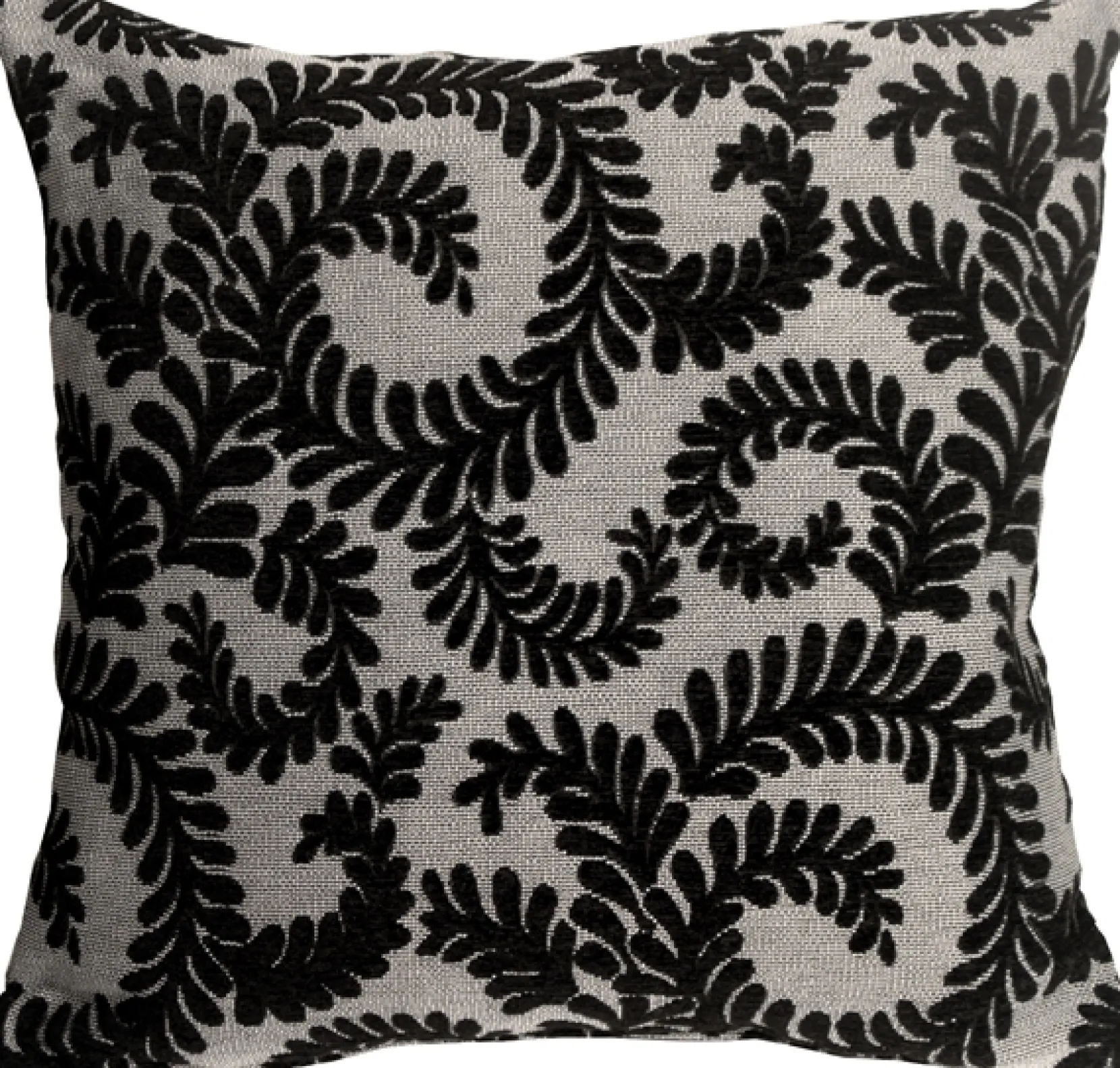 Brackendale Ferns Black Throw Pillow