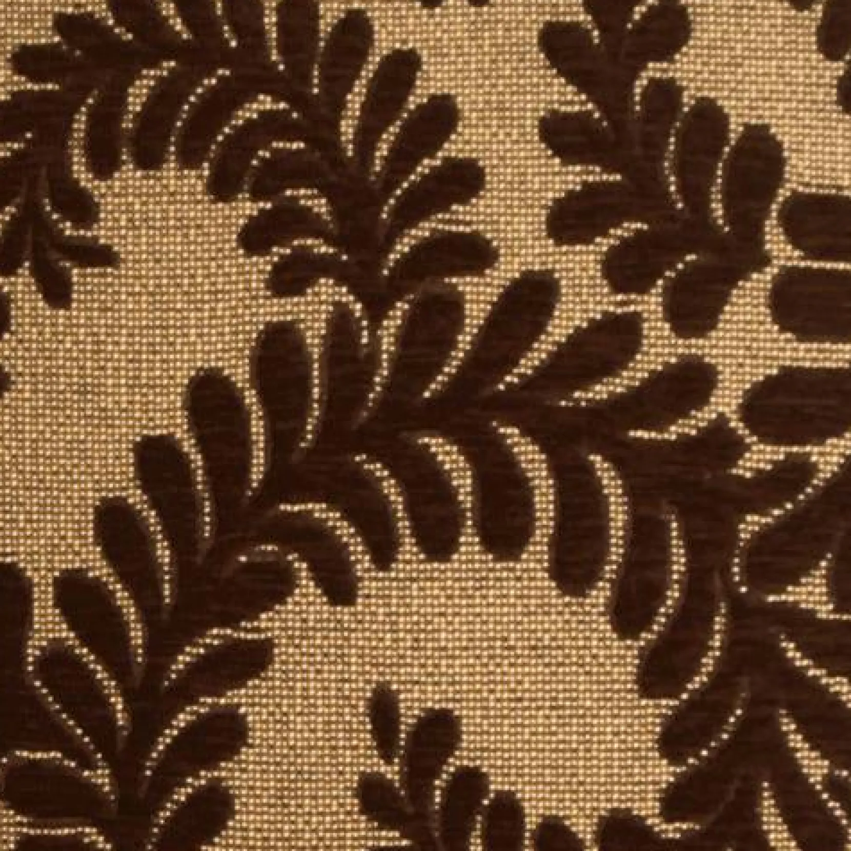 Brackendale Ferns Brown Throw Pillow