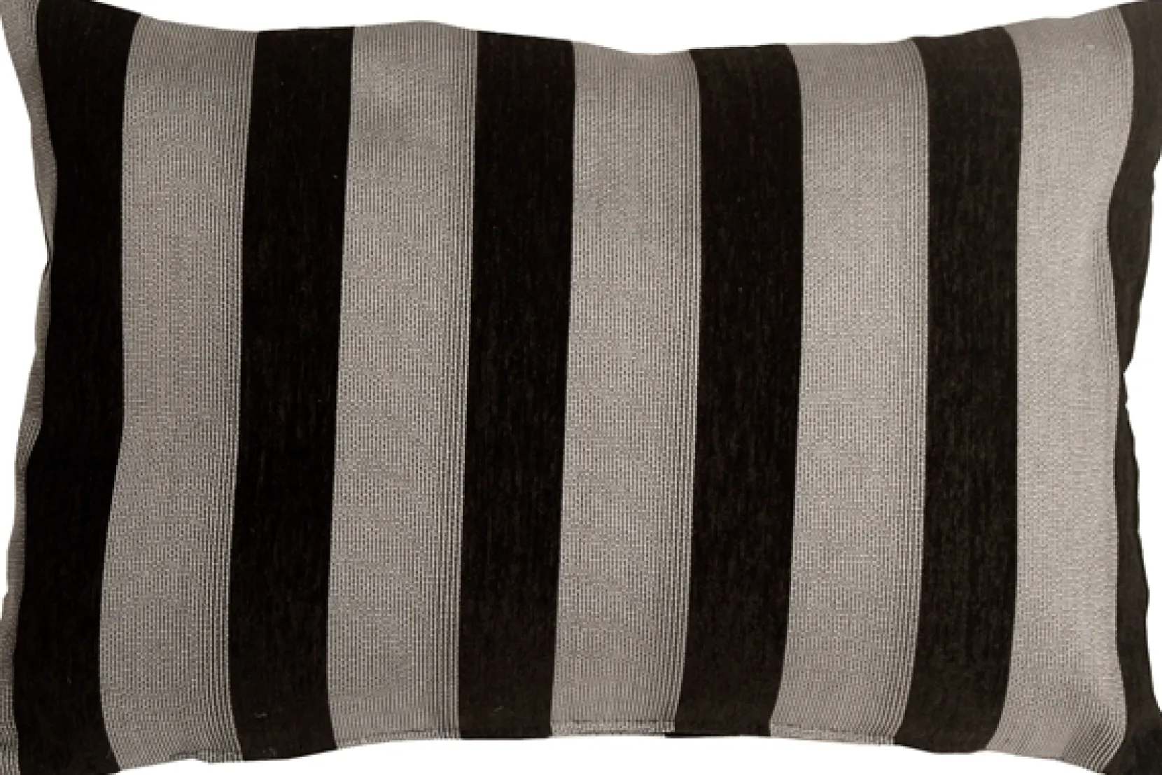 Brackendale Stripes Black Rectangular Throw Pillow 16x24