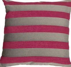 Brackendale Stripes Pink Throw Pillow 22x22