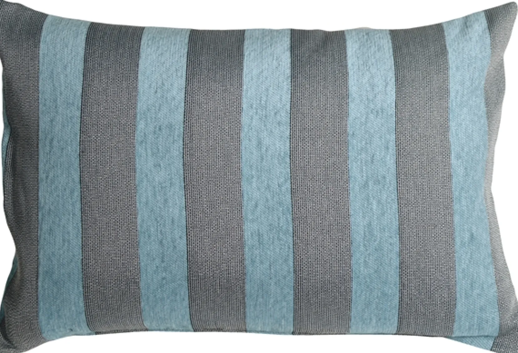 Brackendale Stripes Sea Blue Rectangular Throw Pillow 16x24
