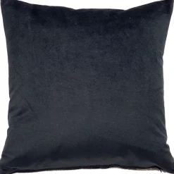 Carbon Stripes Textured Velvet Throw Pillow 20x20