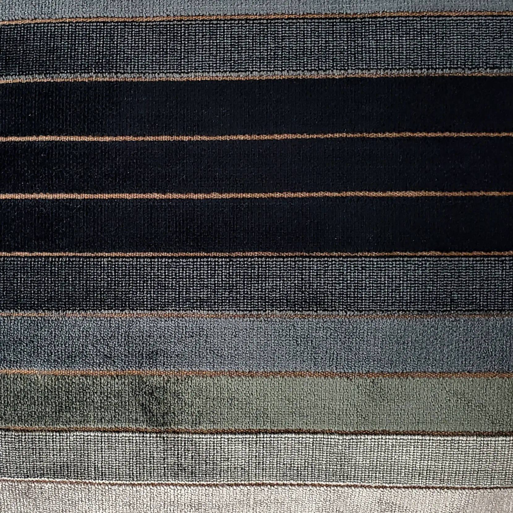 Carbon Stripes Textured Velvet Throw Pillow 12x19