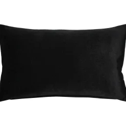 Castello Black Velvet Throw Pillow 12x20