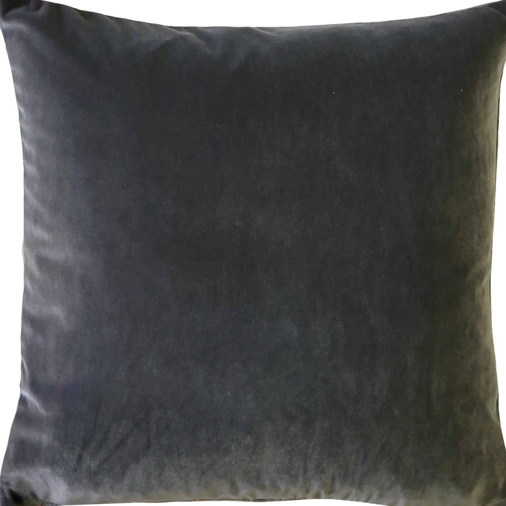 Castello Graphite Gray Velvet Throw Pillow 17x17