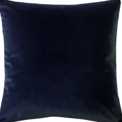 Castello Midnight Blue Velvet Throw Pillow 20x20