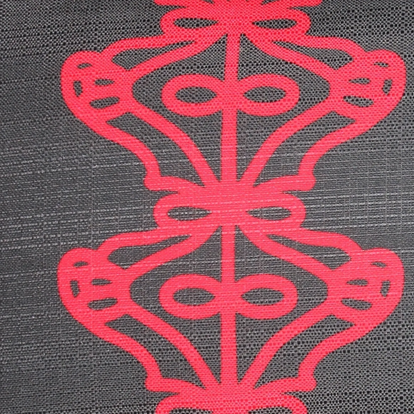 Charcoal Scroll Outdoor Throw Pillow 12x24
