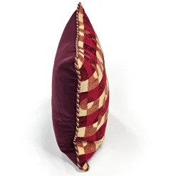 Checkers Red and Yellow Throw Pillow 17x17
