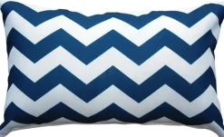 Chevron Bold Blue Throw Pillow 12x19
