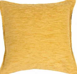 Chocolate and Tan Chenille Blocks Throw Pillow