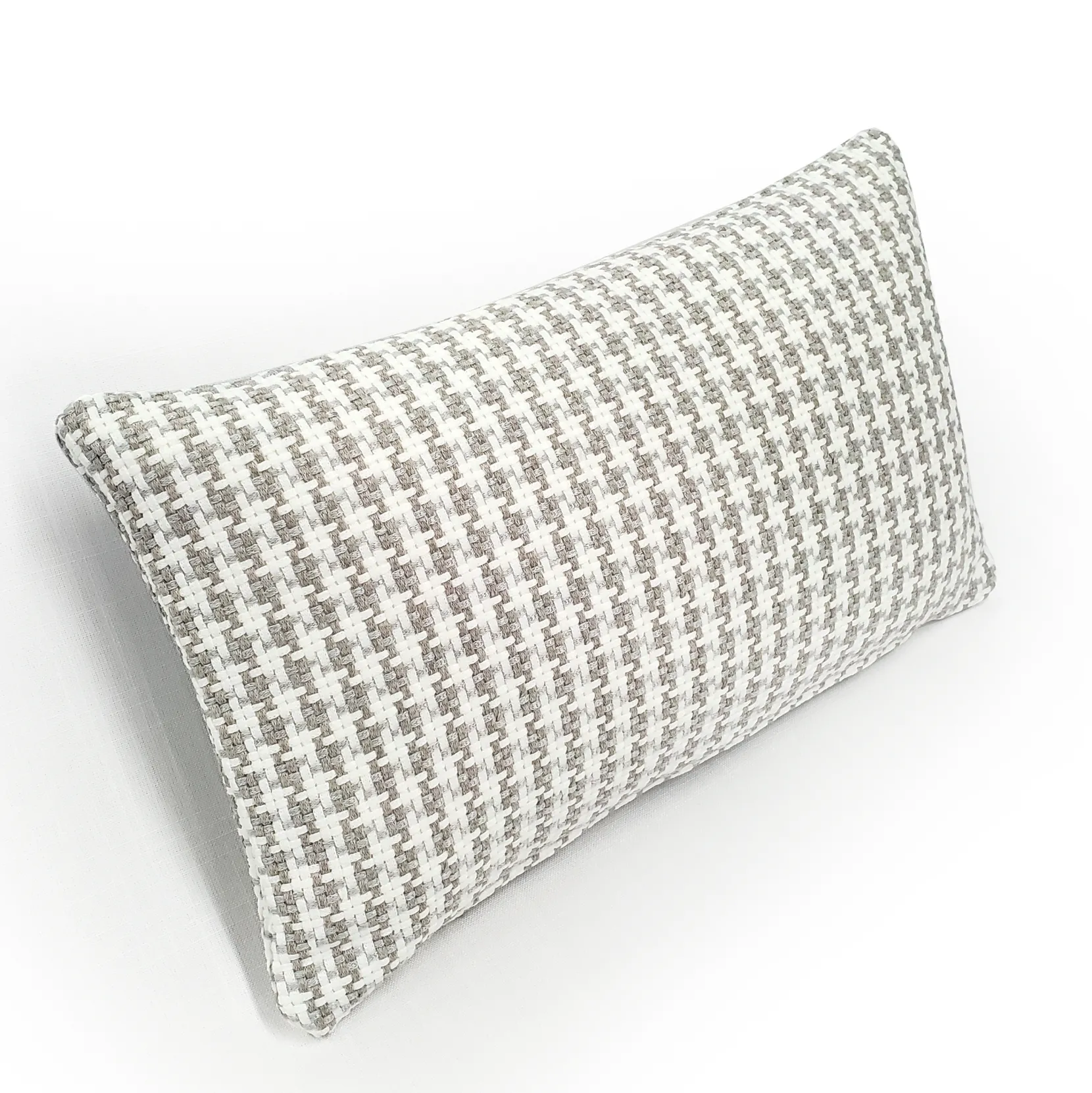 Coco Jicama Houndstooth Outdoor Throw Pillow 12x19