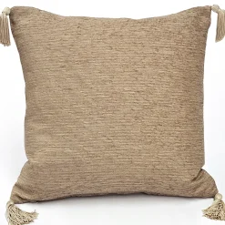 Coffee Cubes Tassel Throw Pillow 17x17