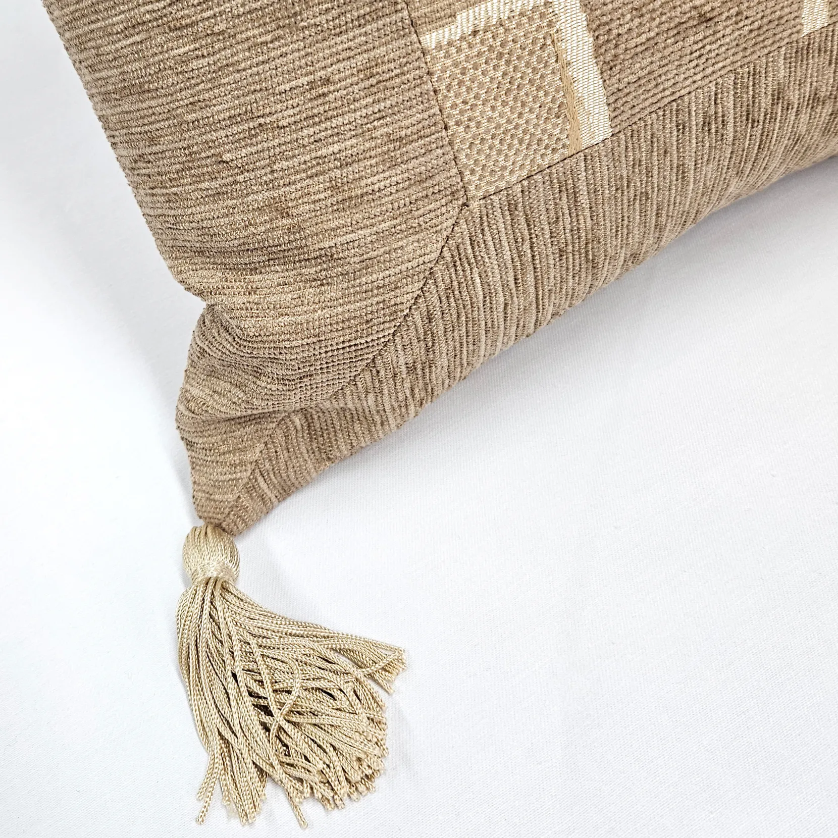 Coffee Cubes Tassel Throw Pillow 17x17