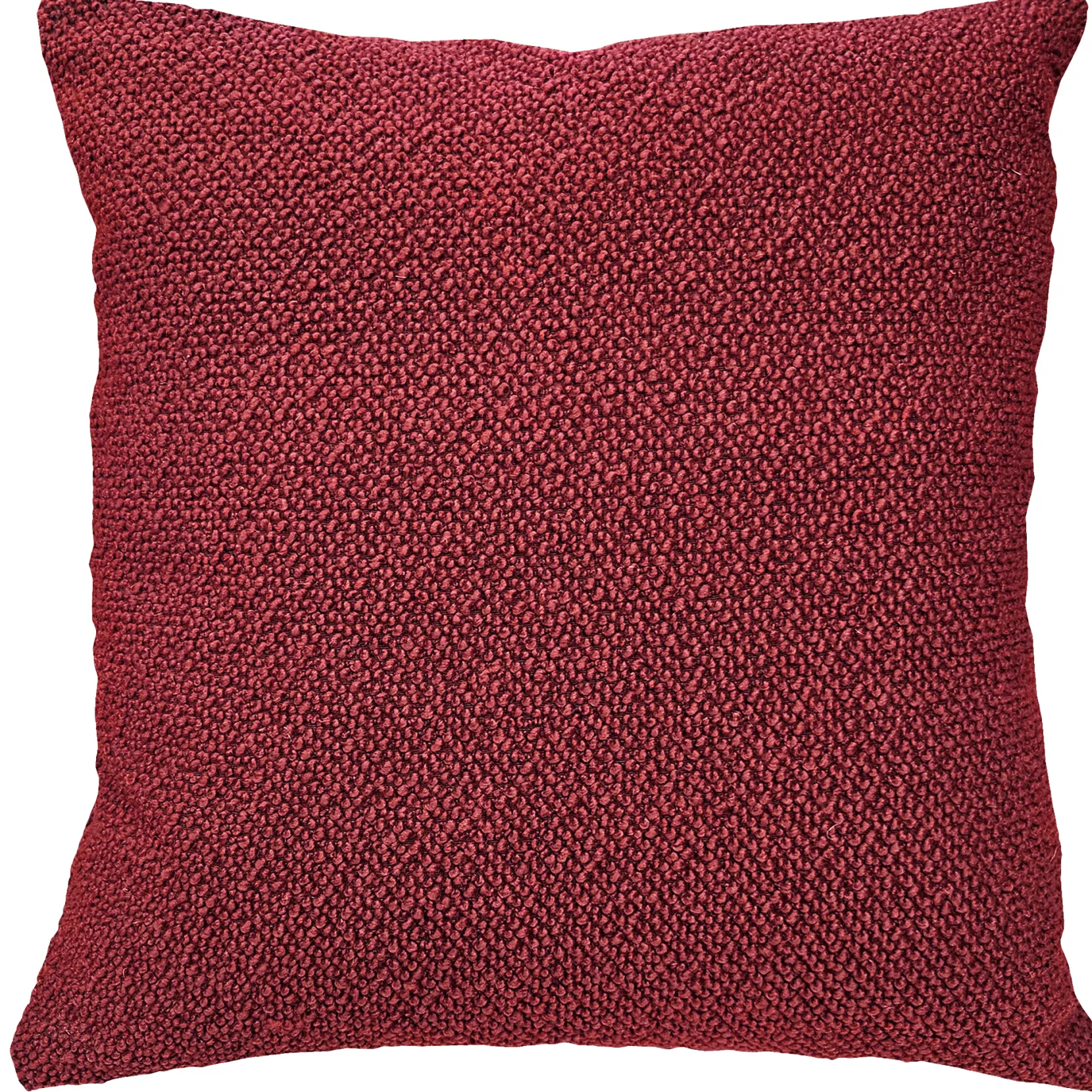 Crimson Boucle Throw Pillow 20x20