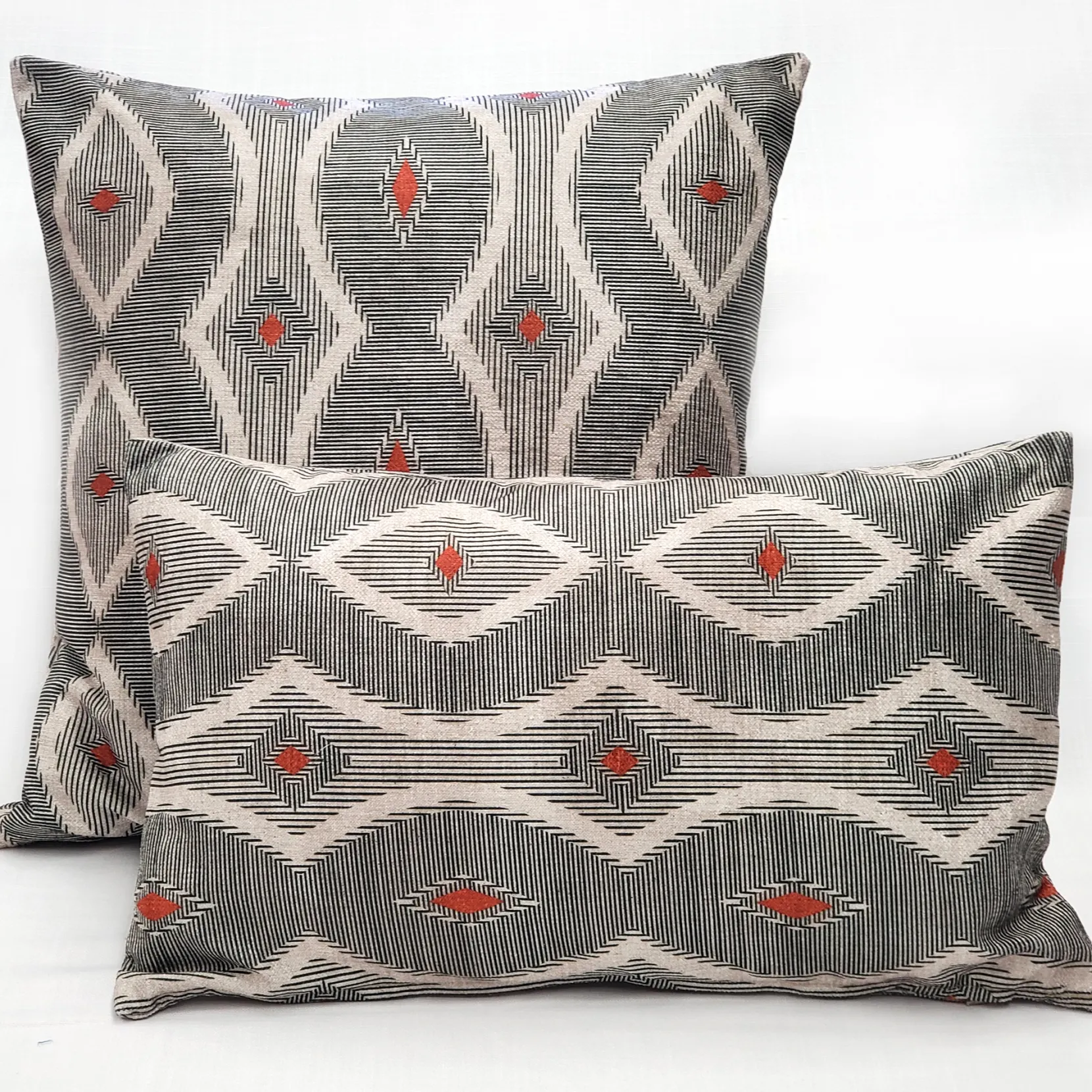 Desmond Red Diamond Pillow 19x19
