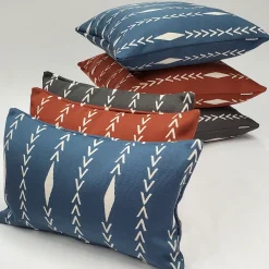 Diamond Ray Charcoal Gray Throw Pillow 12x20