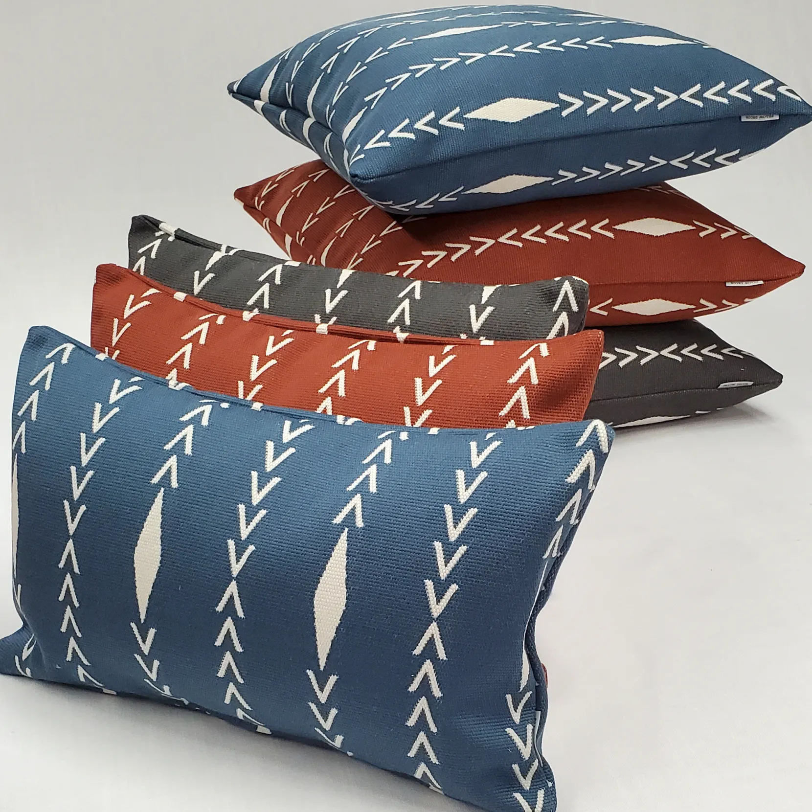 Diamond Ray Mineral Blue Throw Pillow 20x20