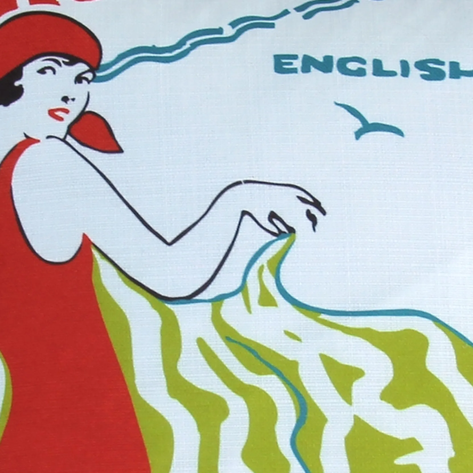 English Bay Bather Outdoor Throw Pillow