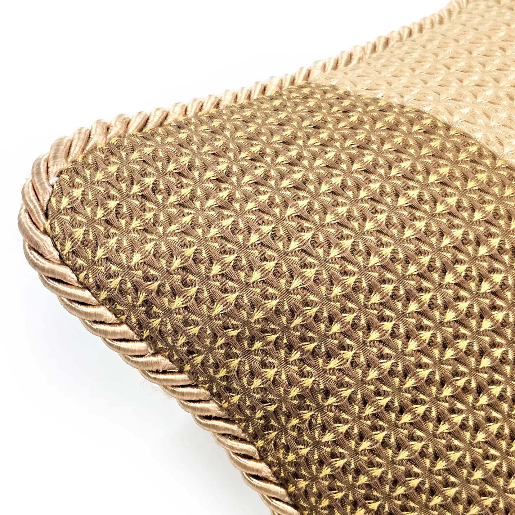Esther Tan and Brown Striped Pillow 16x16