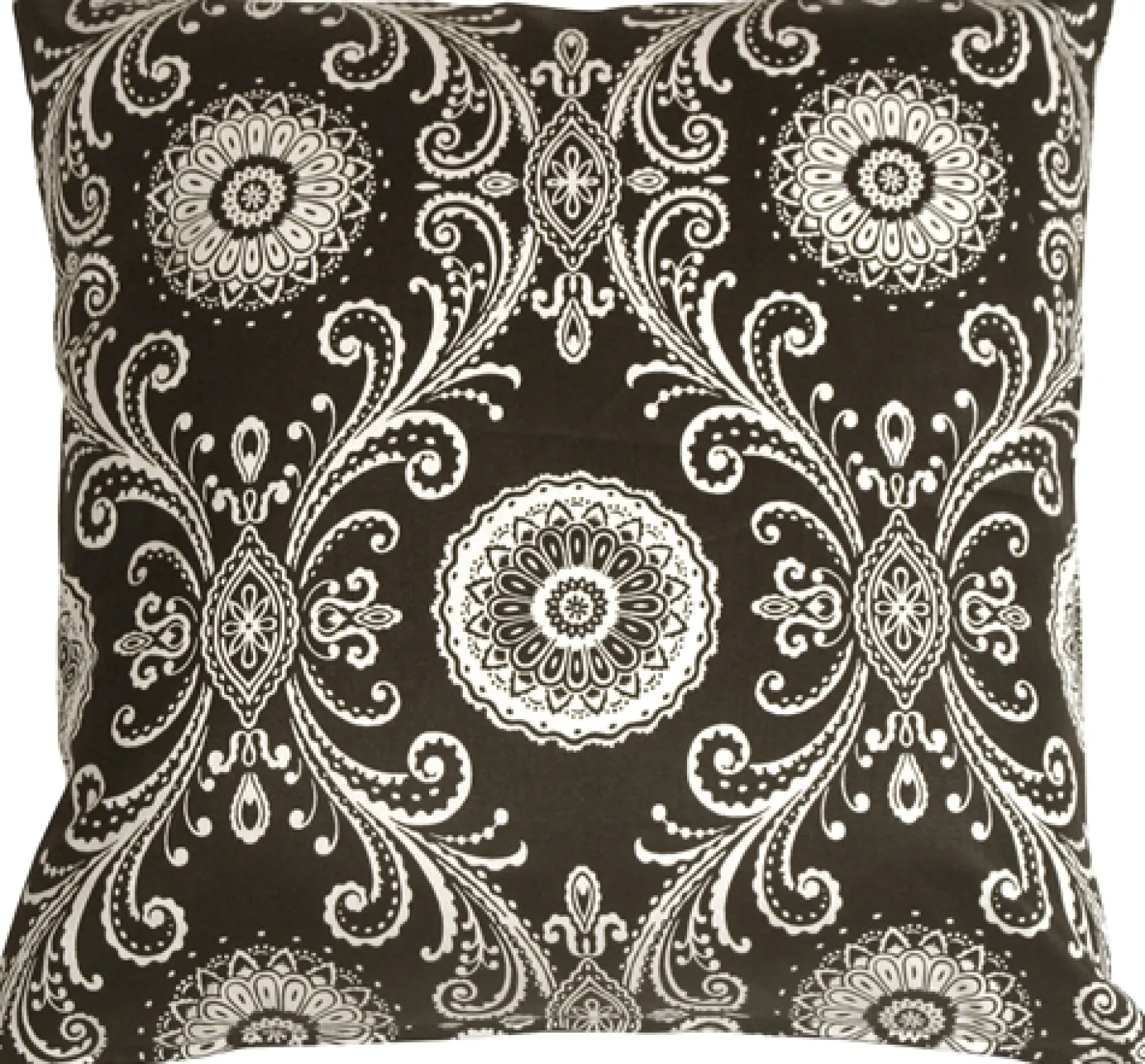 Filigree Black 17x17 Throw Pillow