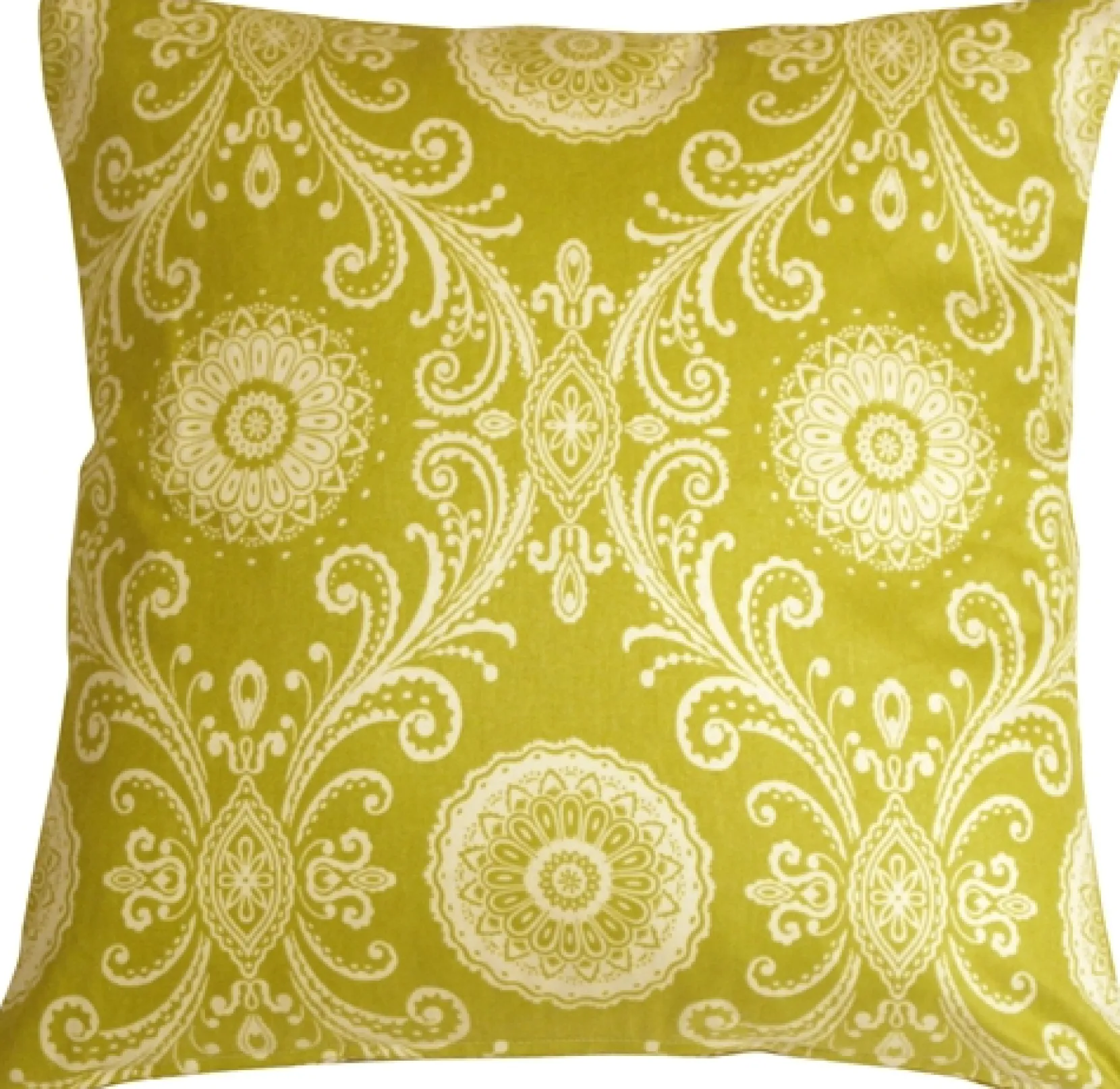 Filigree Green 17x17 Throw Pillow