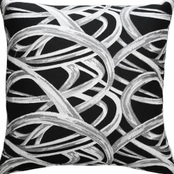 Flair 18x18 Black Throw Pillow