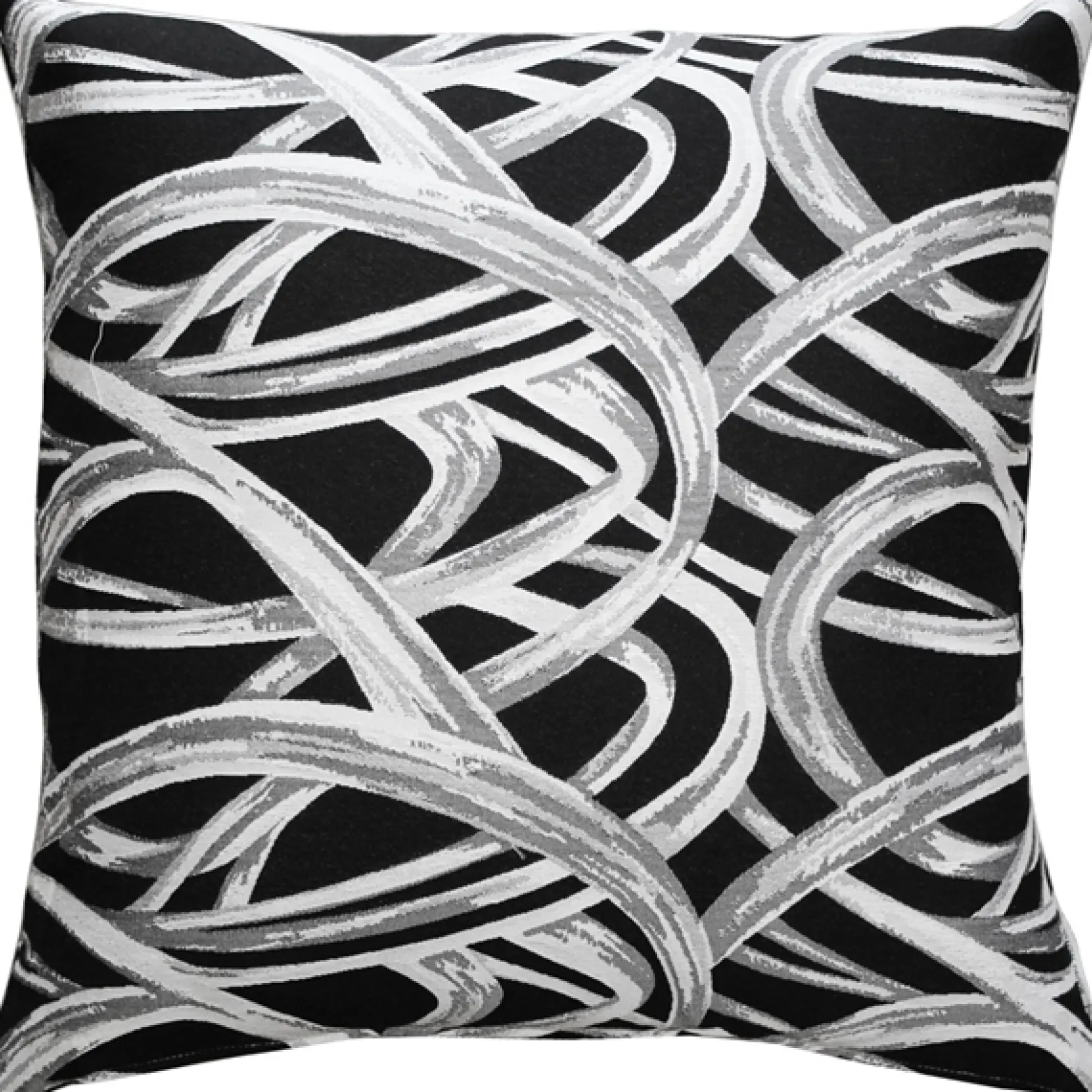 Flair 18x18 Black Throw Pillow