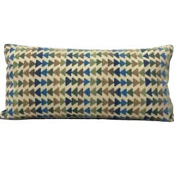 Geometric Arrowhead Ocean Breeze Throw Pillow 12x24