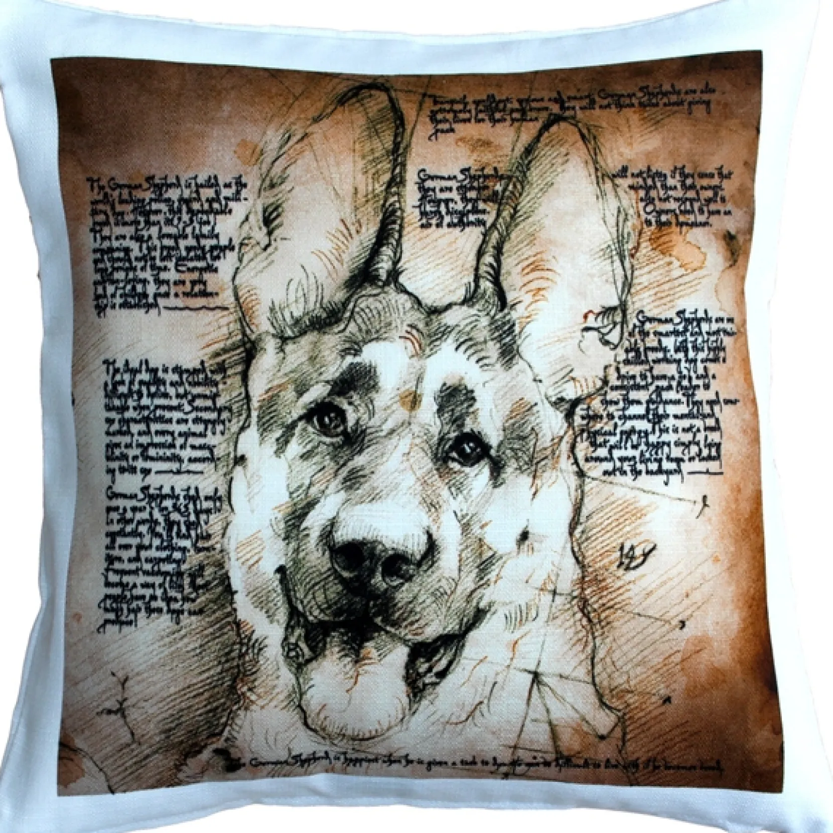 German Shepherd Dog Pillow 17x17