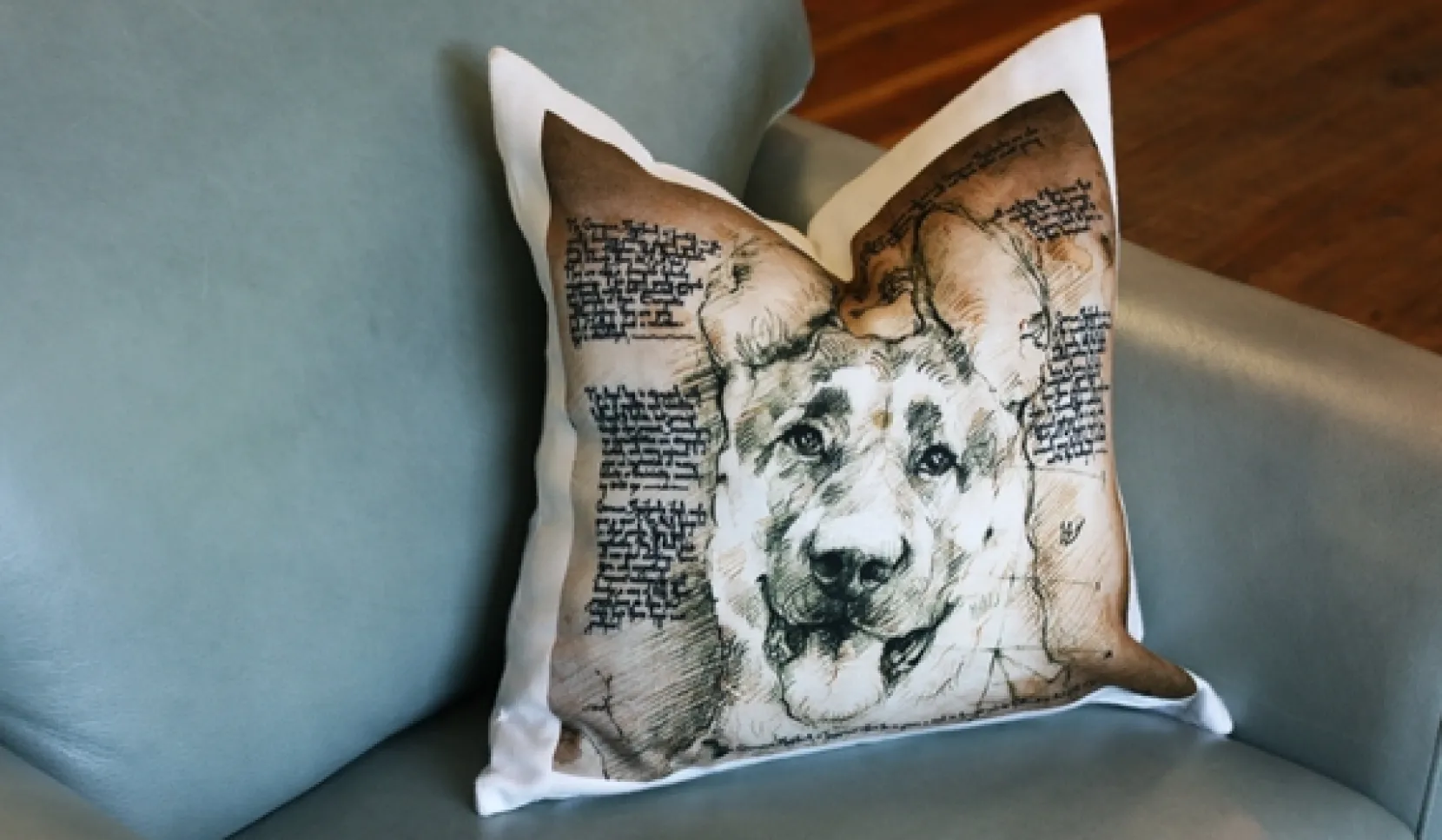 German Shepherd Dog Pillow 17x17