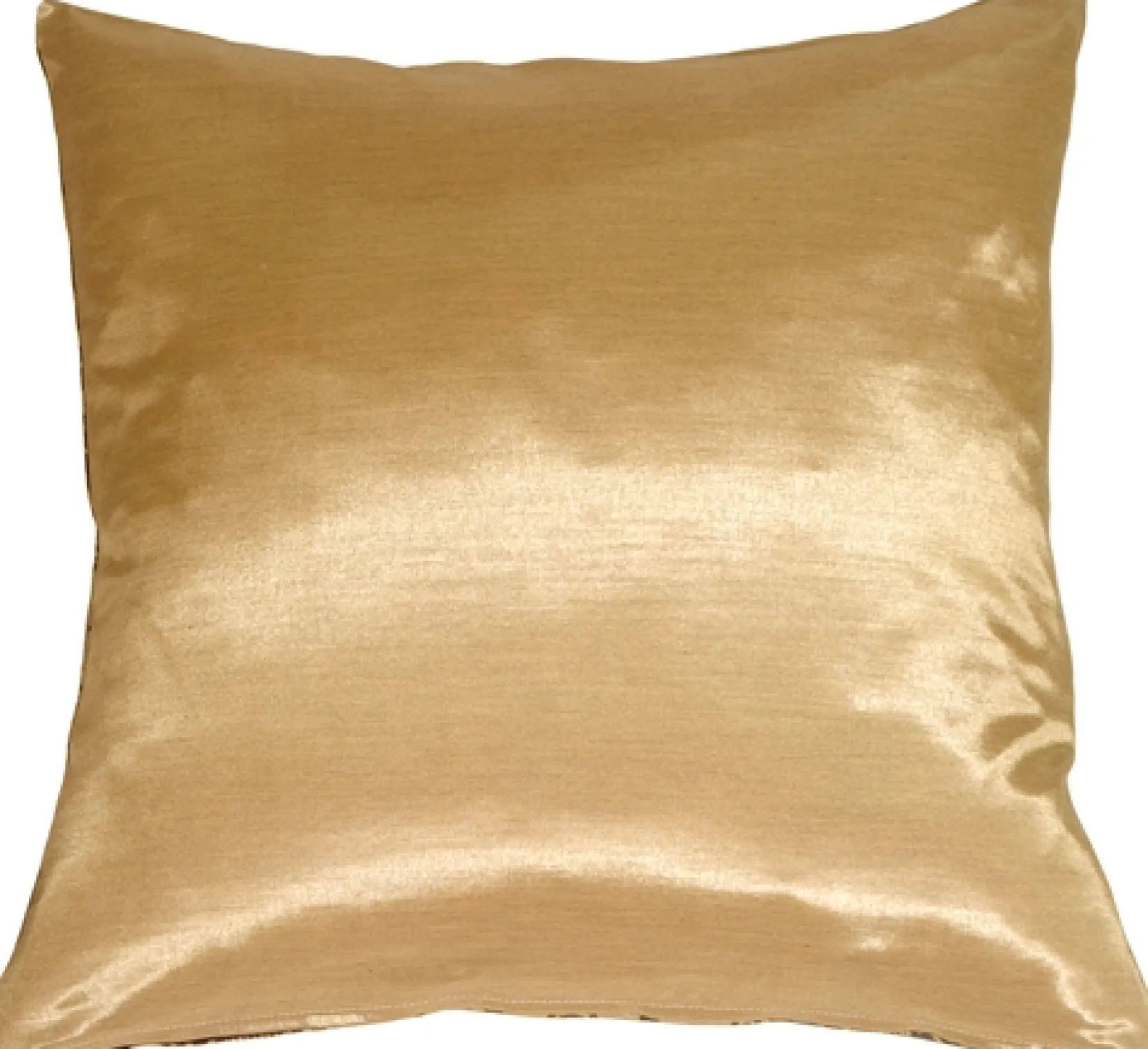 Gold with Brown Baroque Scroll Throw Pillow