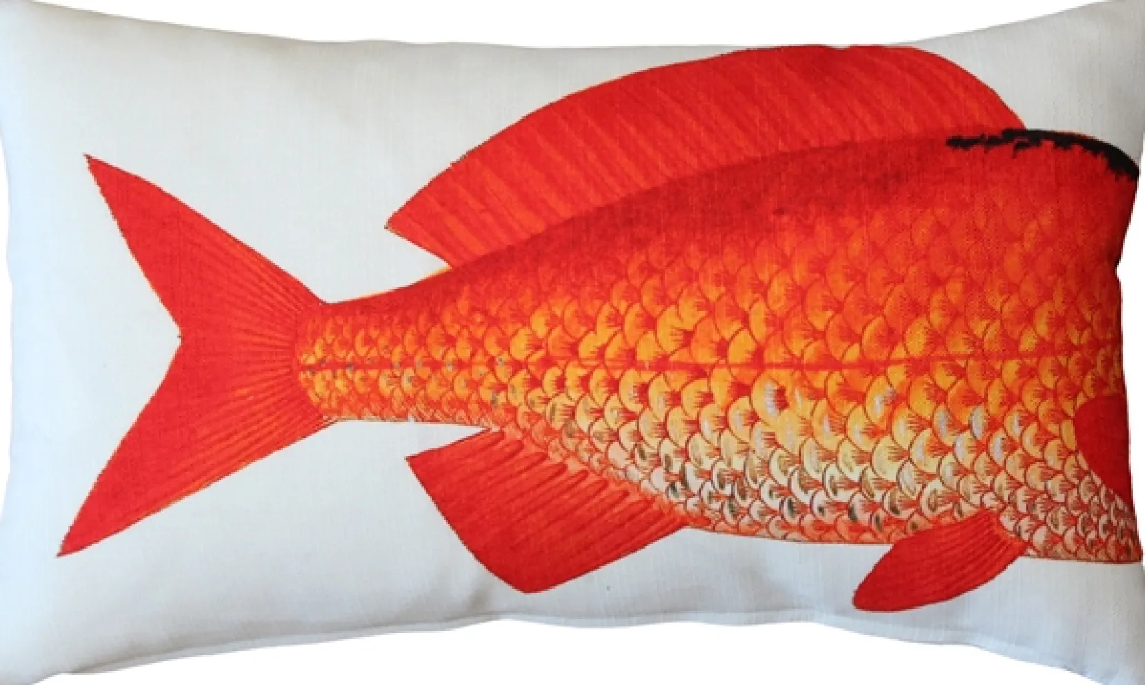 Goldfish Fish Pillow 12x19
