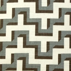 Gray Brown Zig Zag Throw Pillow 17x17