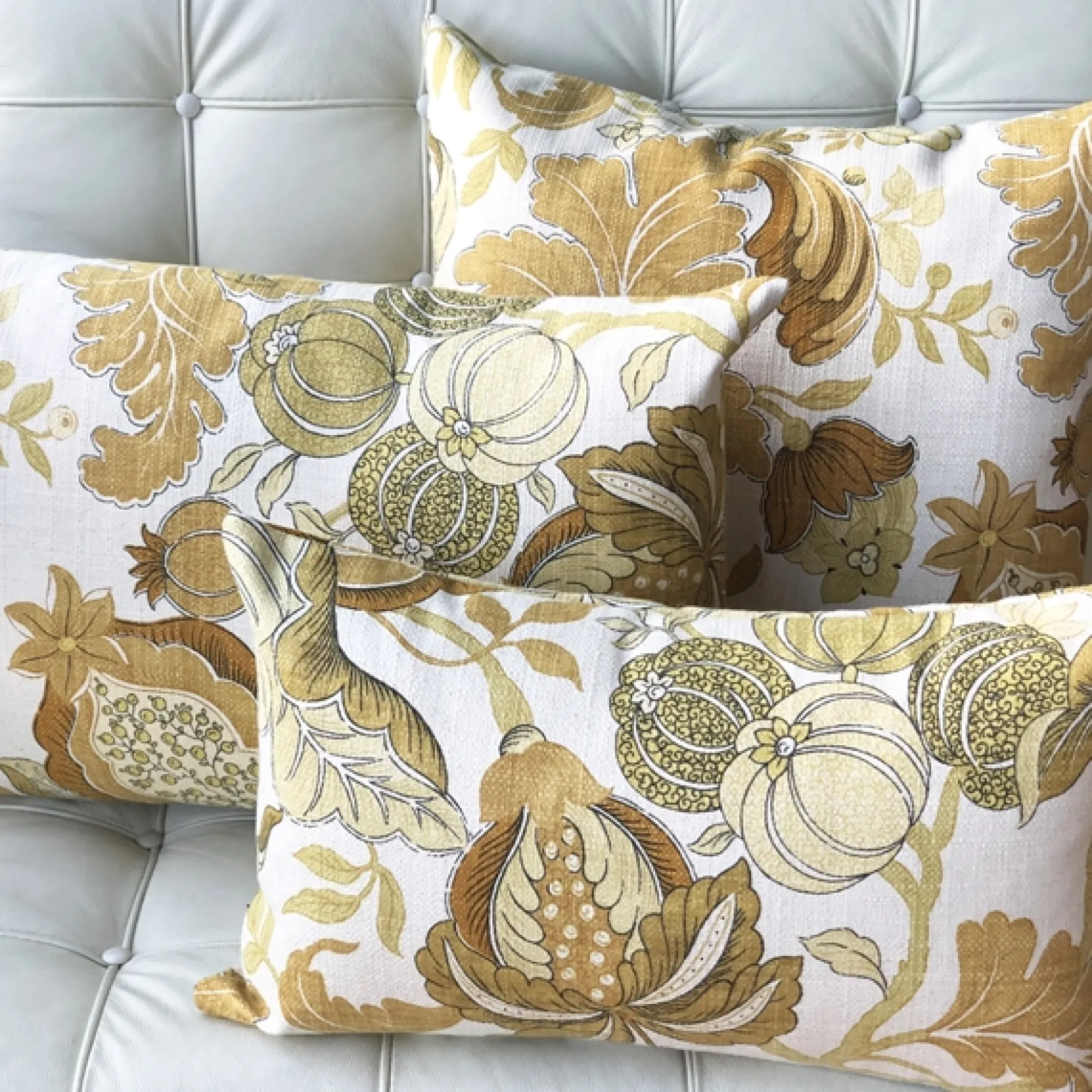 Harvest Floral Yellow 12x20 Throw Pillow