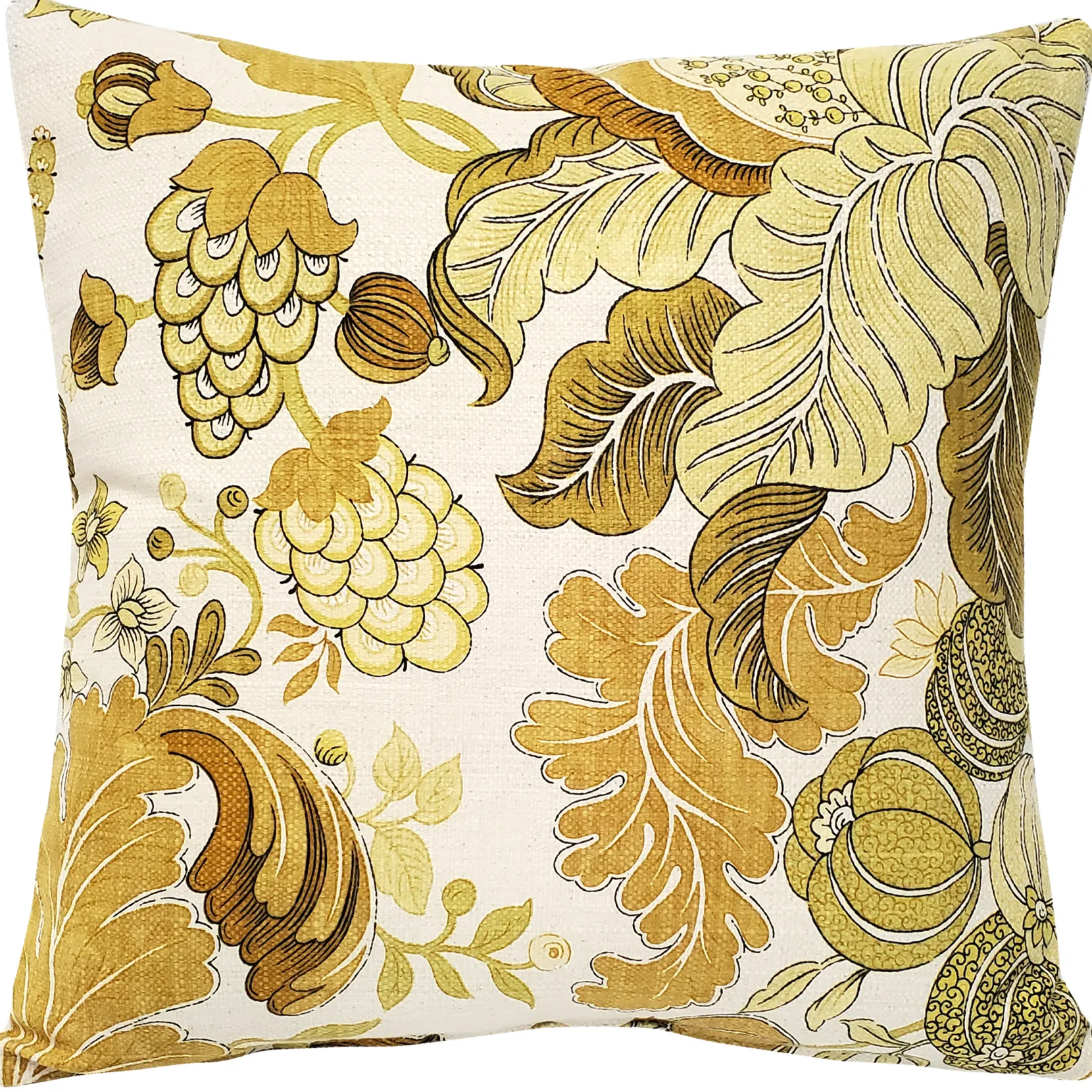 Harvest Floral Yellow 20x20 Throw Pillow